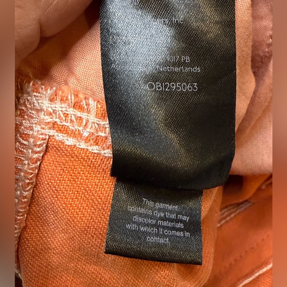 Urban Outfitters BDG Cut Off Carpenter Shorts Orange Rust Size 30 - Picture 6 of 9